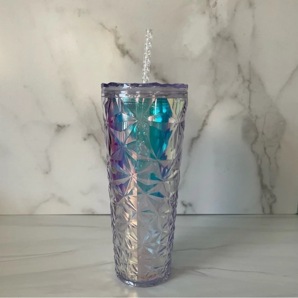 Starbucks 2023 Christmas Holiday Clear Diamond Prism Crystal Venti Tumbler- NWT
